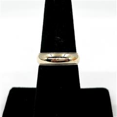 12k Yellow Gold Polished Milgrain Edge 6mm Wedding Band SZ 6.5
